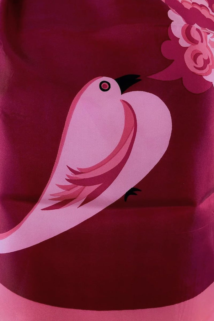 Vintage Pink Birds Novelty Print Scarf-ThisBlueBird - Modern Vintage