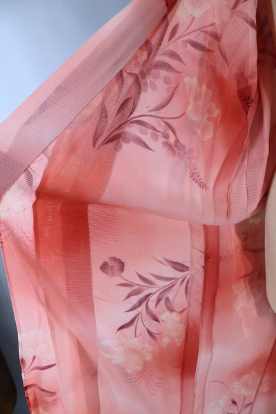 Vintage Pink Summer Silk Kimono Robe-ThisBlueBird - Modern Vintage