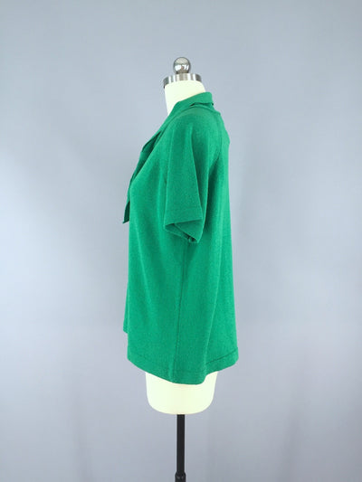 Vintage Preppy Green Knit Top / Talbott - ThisBlueBird