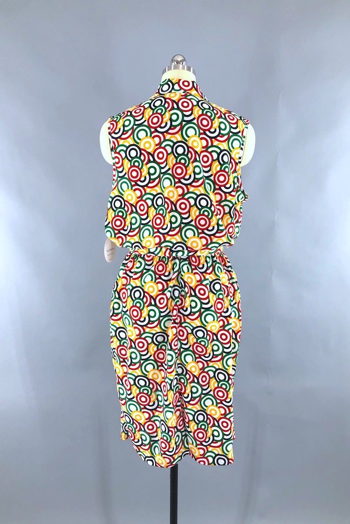 Vintage Printed Sleeveless Dress-ThisBlueBird - Modern Vintage