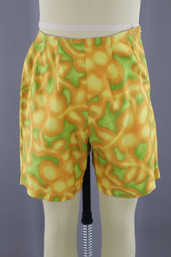 Vintage 1950s Yellow Bermuda Shorts - ThisBlueBird
