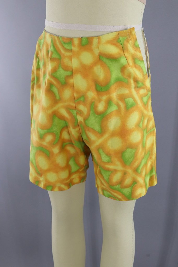 Vintage 1950s Yellow Bermuda Shorts - ThisBlueBird