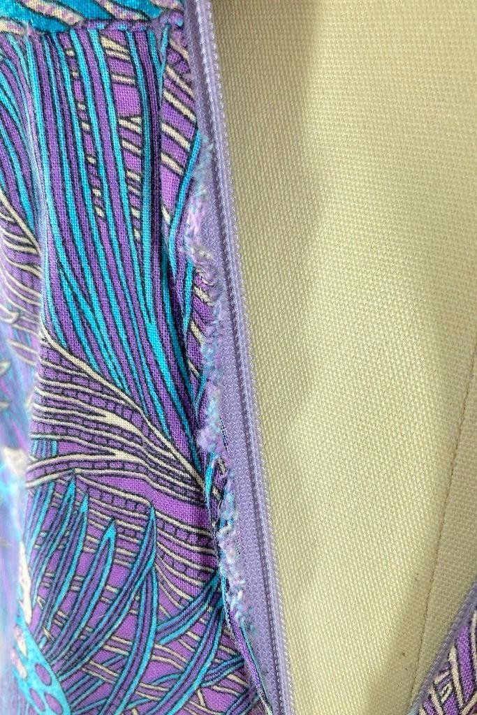 Vintage Purple Butterfly Cotton Romper-ThisBlueBird