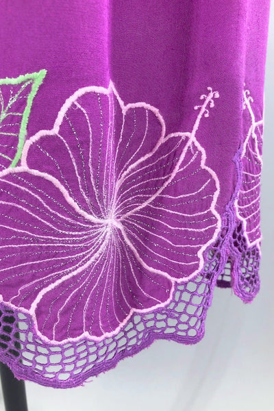 Vintage Purple Hawaiian Lace Top & Skirt Set-ThisBlueBird - Modern Vintage