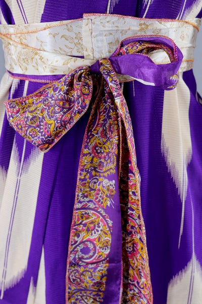 Vintage Purple Ivory Arrows Kimono ThisBlueBird