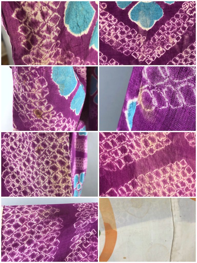 Vintage Purple Silk Shibori Kimono Cardigan-ThisBlueBird - Modern Vintage