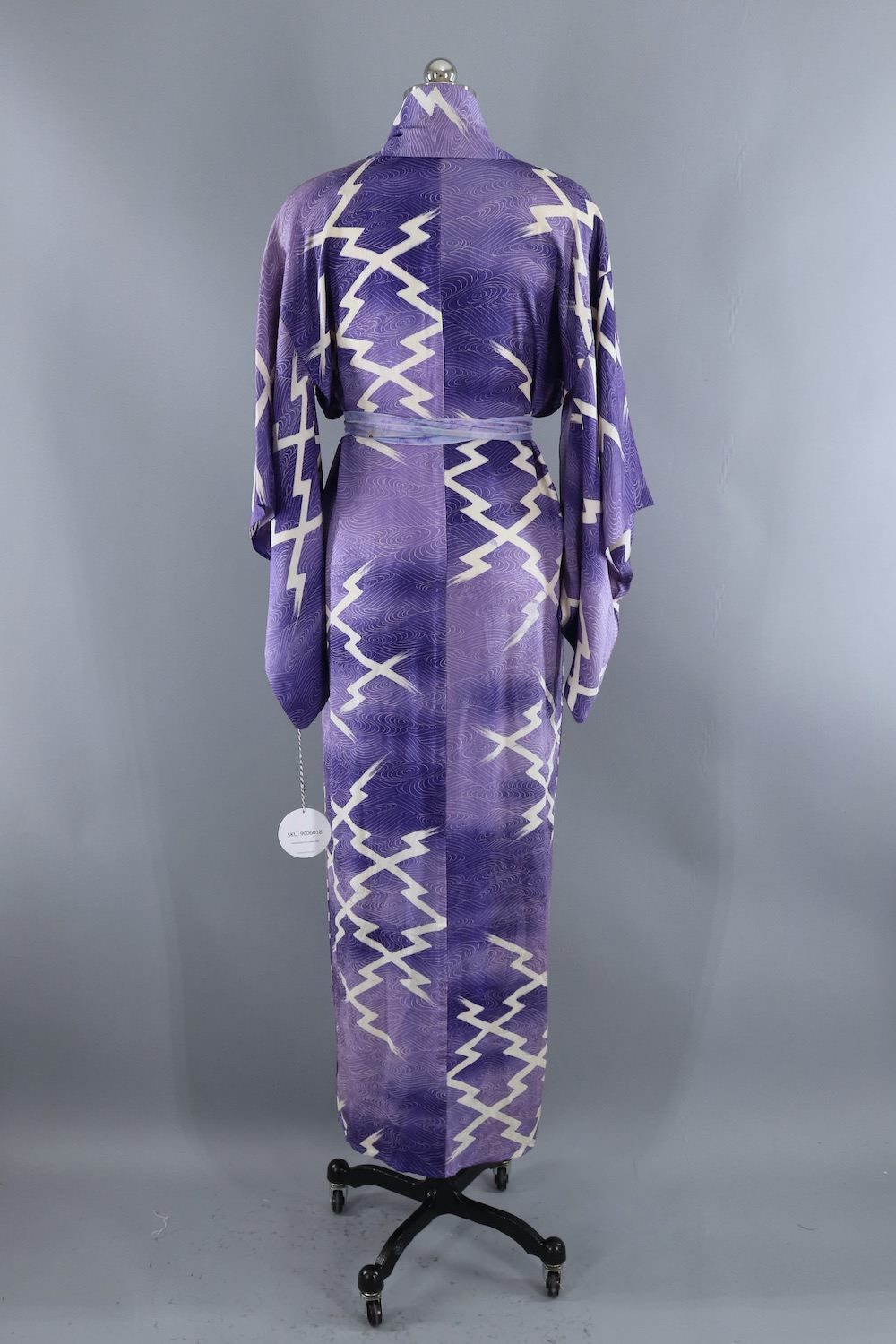 Vintage Purple Silk Summer Kimono-ThisBlueBird - Modern Vintage