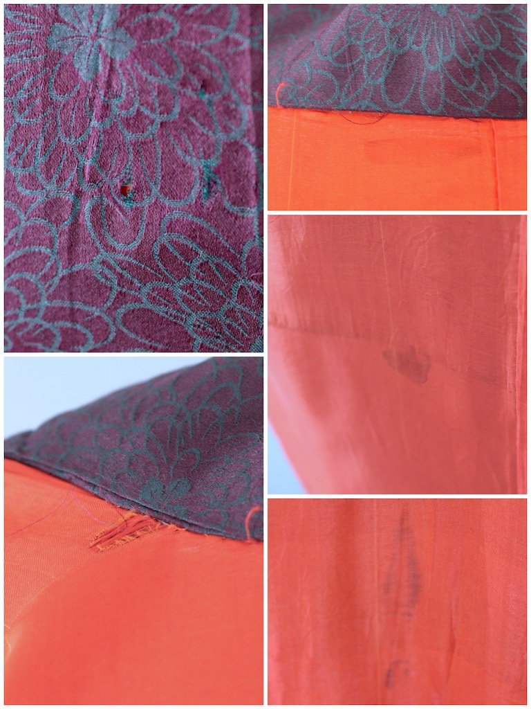Vintage Purple & Teal Silk Kimono Robe-ThisBlueBird - Modern Vintage