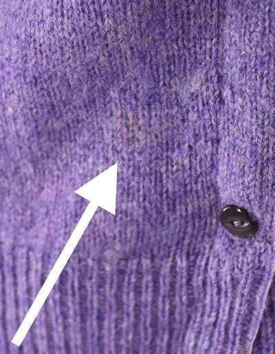 Vintage Purple Wool Fair Isle Cardigan Sweater Shetland Scotland - ThisBlueBird