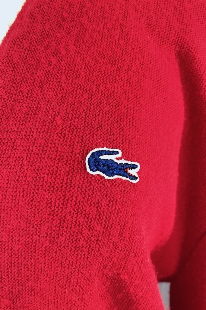 Vintage Red Izod Lacoste Cardigan Sweater-ThisBlueBird - Modern Vintage
