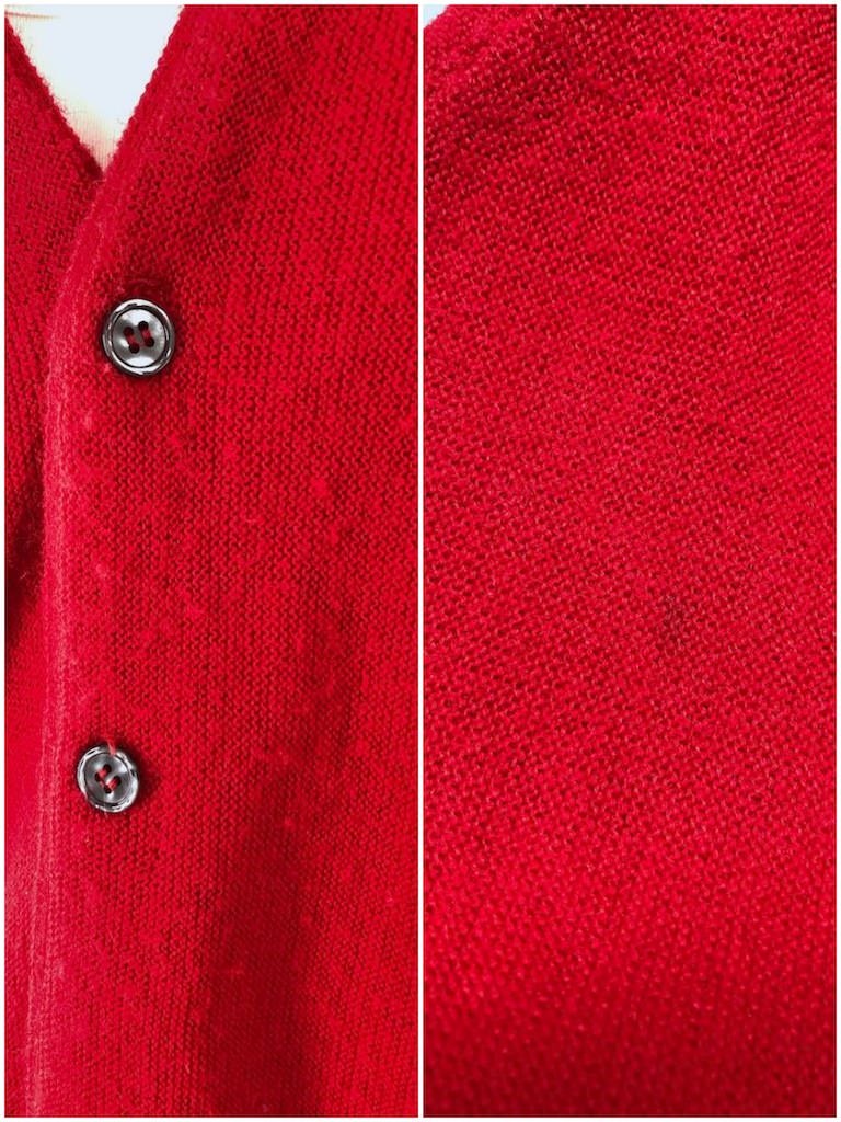 Vintage Red Izod Lacoste Cardigan Sweater-ThisBlueBird - Modern Vintage