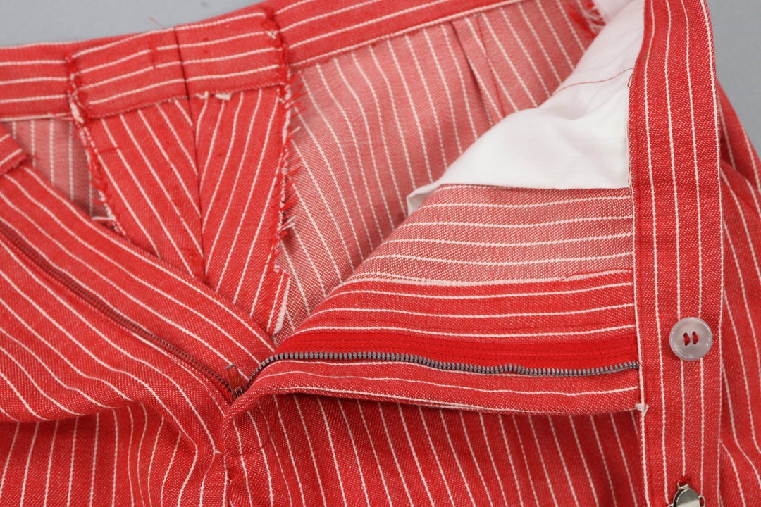 Vintage 1970s Red Pinstripe Pants - ThisBlueBird