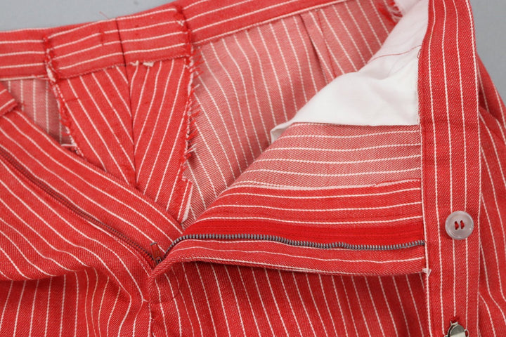 Vintage 1970s Red Pinstripe Pants - ThisBlueBird