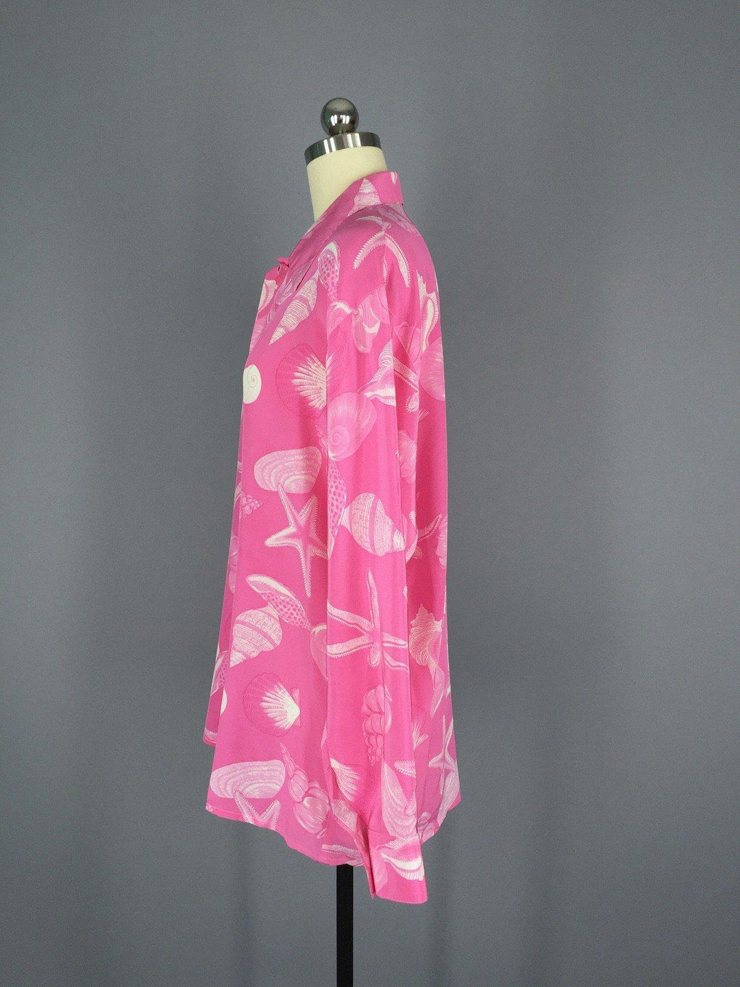 Vintage Rosa Cha Blouse / Preppy Pink Seashells - ThisBlueBird