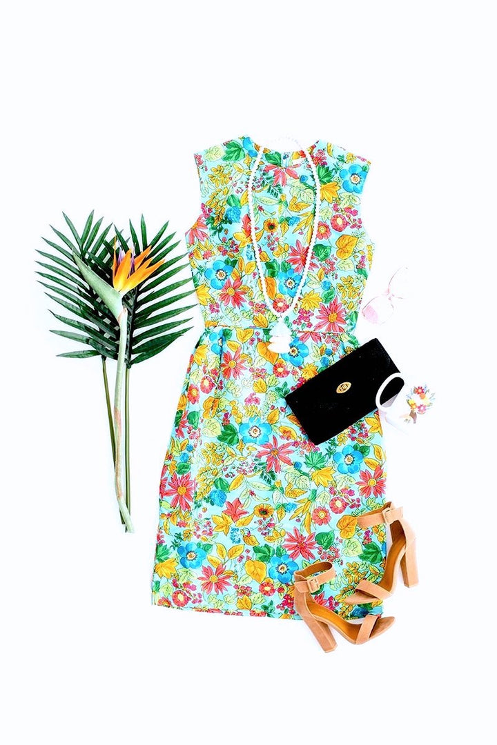 Vintage Saks Floral Print Dress-ThisBlueBird