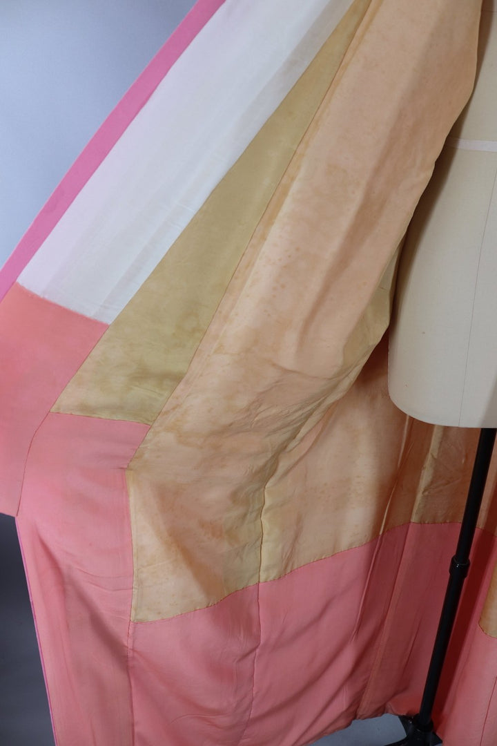 Vintage Silk Kimono Robe / Pink Floral - ThisBlueBird