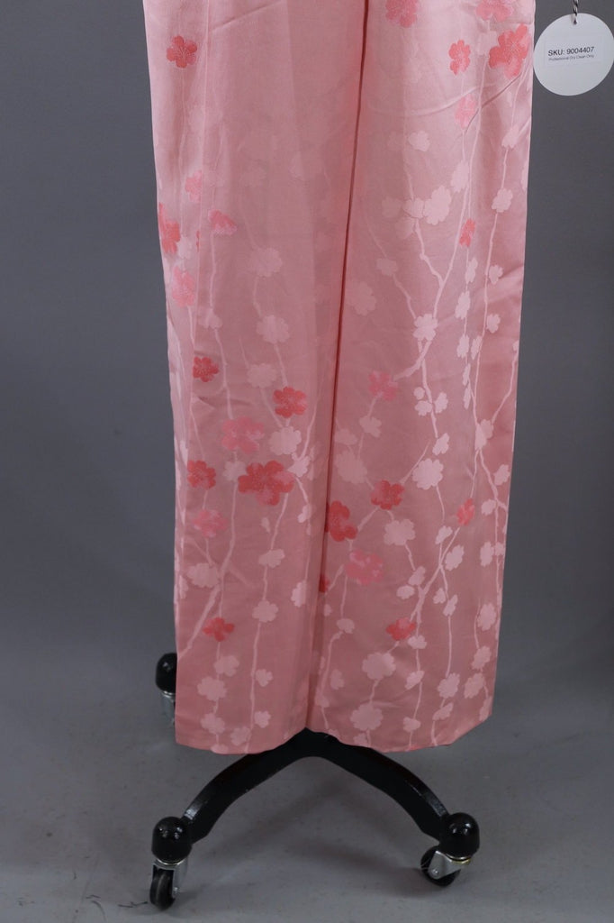 Vintage Silk Kimono Robe / Pink Floral Print - ThisBlueBird