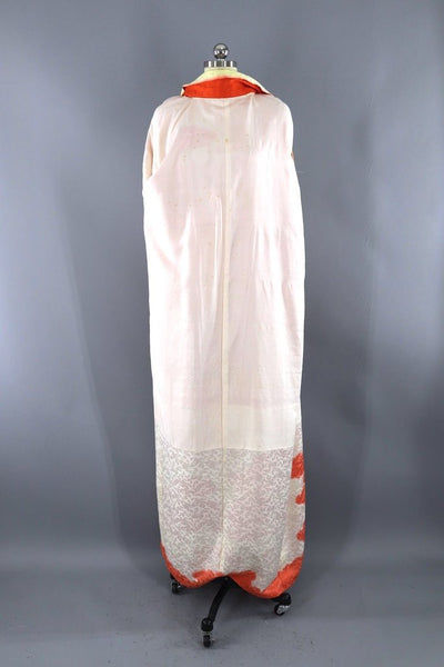Vintage Silk Pink Clouds Kimono Robe-ThisBlueBird - Modern Vintage
