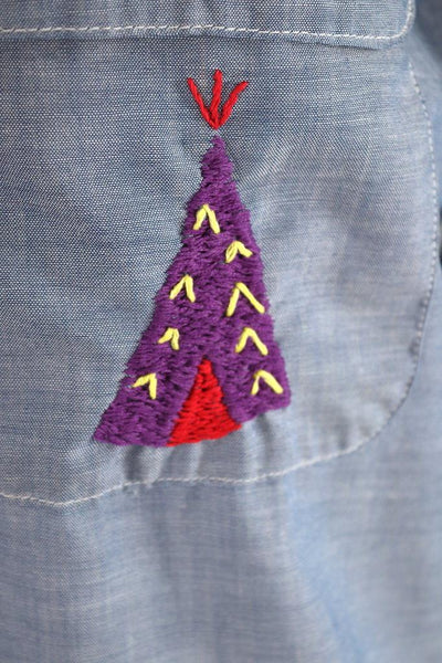 Vintage Southwest Red Rocks Embroidered Shirt-ThisBlueBird - Modern Vintage