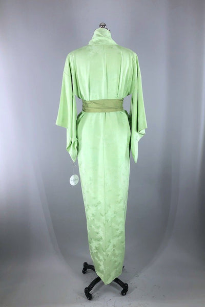 Vintage Spring Green Trees Kimono Robe-ThisBlueBird - Modern Vintage