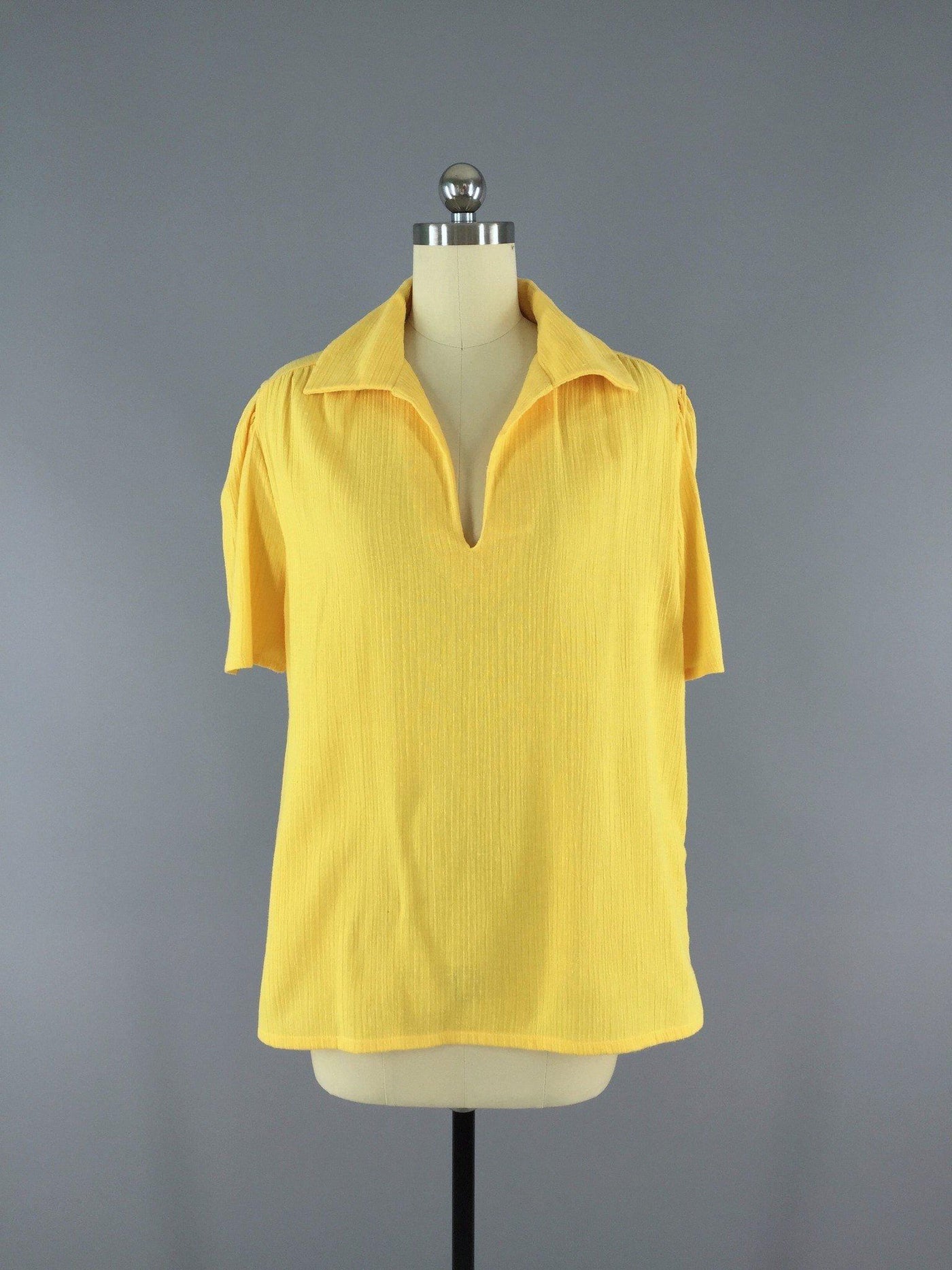 Vintage Sunny Yellow Blouse - ThisBlueBird