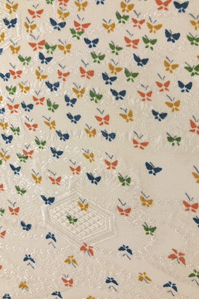 Vintage Tiny Butterflies Silk Kimono Robe-ThisBlueBird - Modern Vintage
