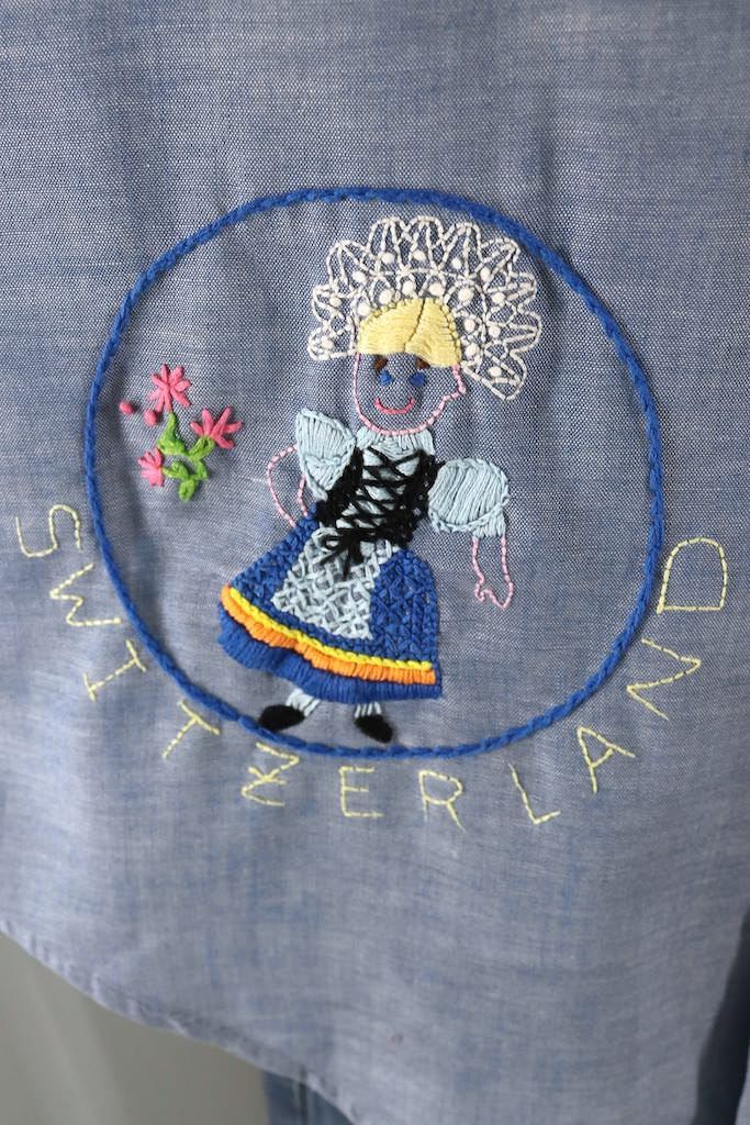Vintage Travel Embroidered Shirt-ThisBlueBird - Modern Vintage