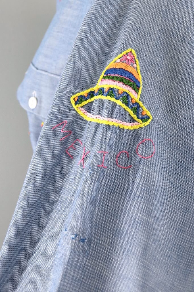 Vintage Travel Embroidered Shirt-ThisBlueBird - Modern Vintage