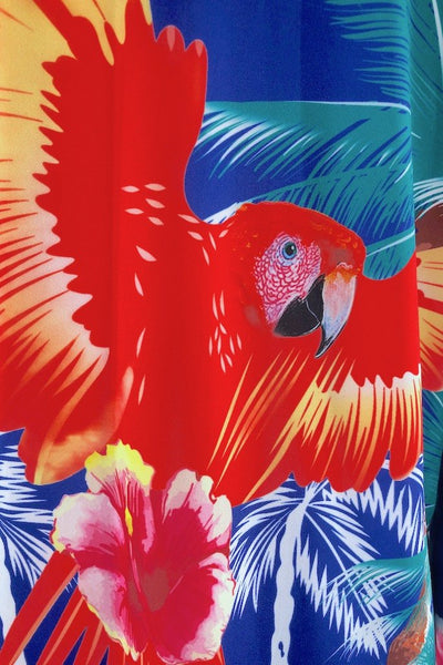 Vintage Tropical Parrot Print Shirt-ThisBlueBird - Modern Vintage
