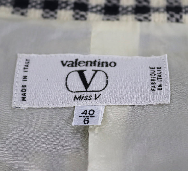 Vintage Valentino Miss V Suit / Gingham Wool with Silk Blouse &amp; Scarf - ThisBlueBird