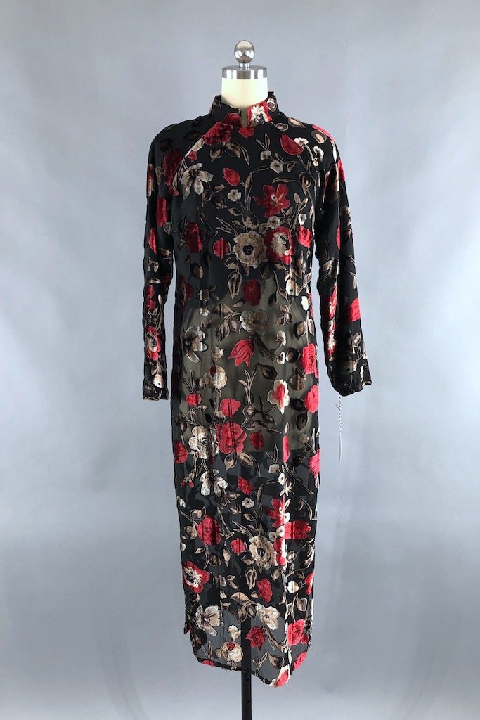 Vintage Velvet Vietnamese Ao Dai Tunic Dress – ThisBlueBird